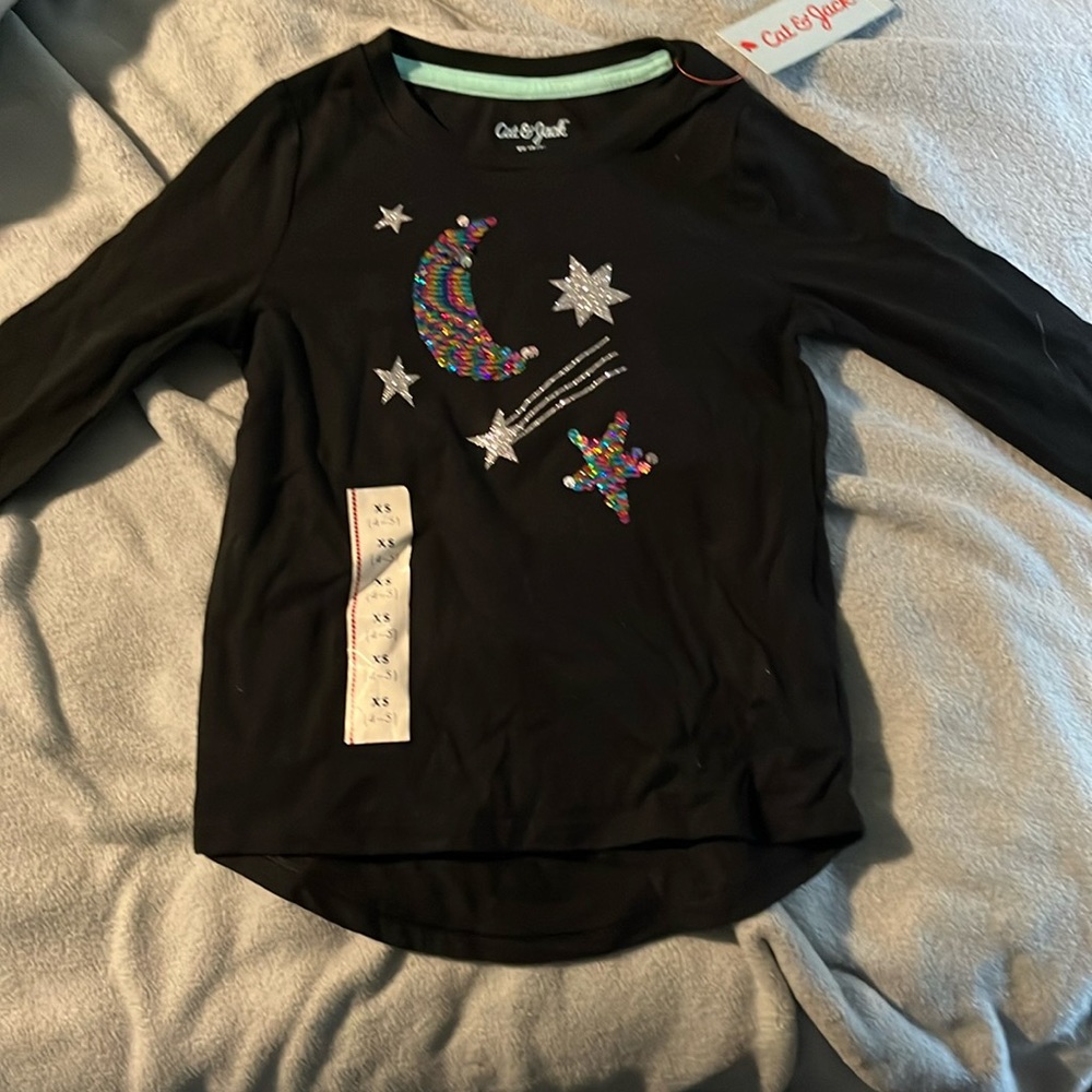Long sleeve black Stars & Glitter